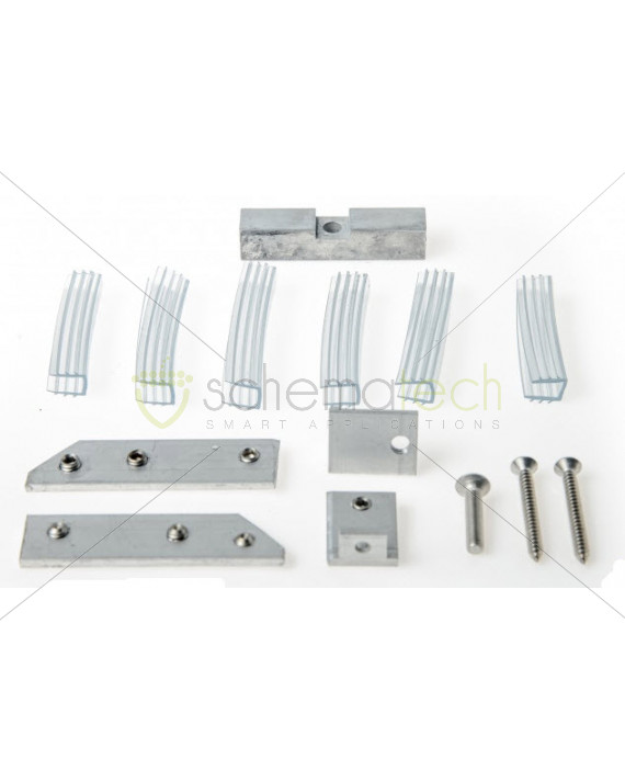 Bull Nose Header Rail kit with pivot hinge block