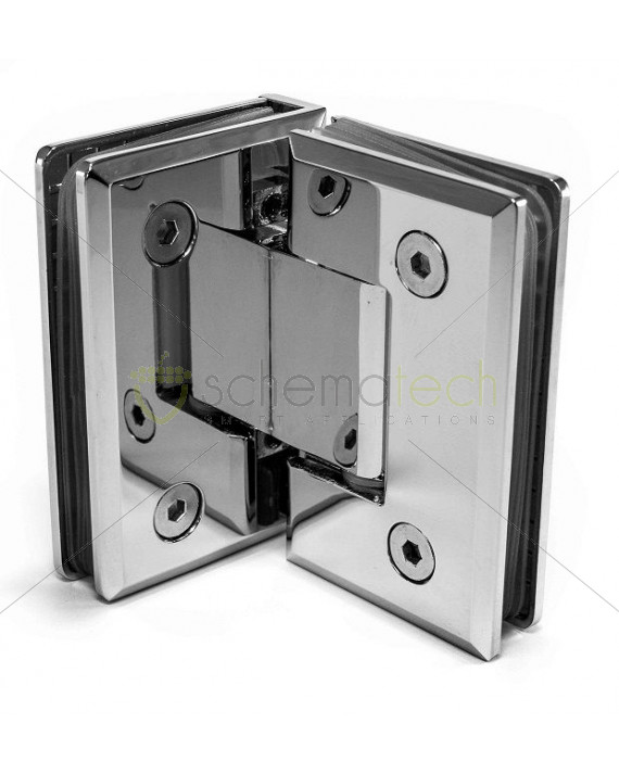 90° Glass to Glass Hinge 