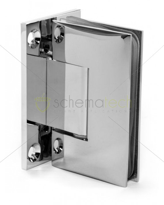 90° Wall to Glass Hinge Full Plate