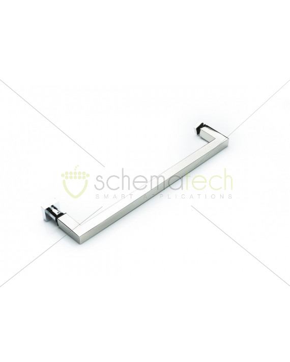 Square Towel Rail (600mm) with Square back knob