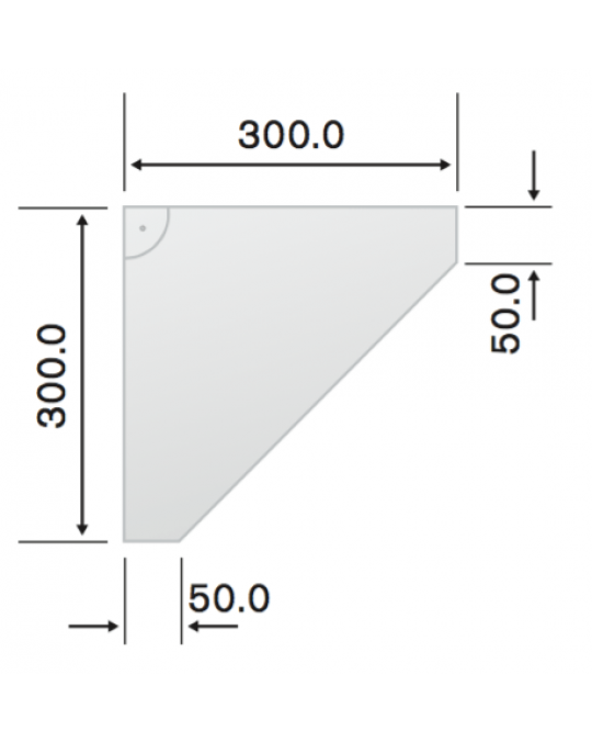 300mm x 300mm straight no holes 