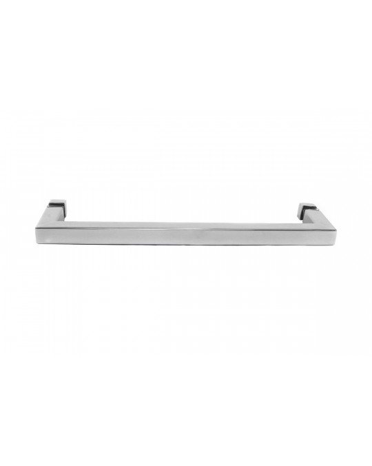 Square Towel Rail (400mm) with Finials Glass Mount