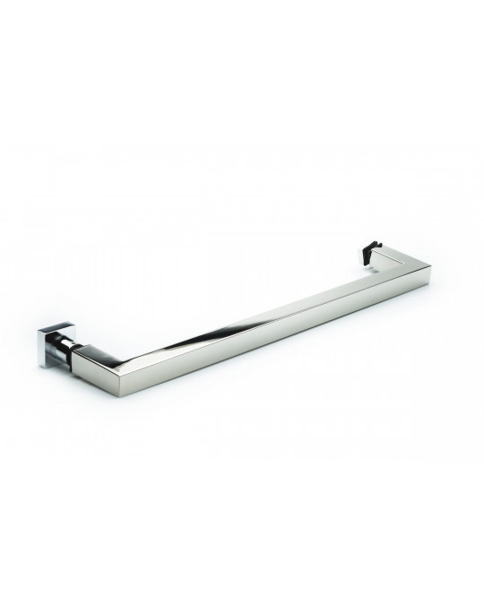 Square Towel Rail (400mm) with Square back Knob