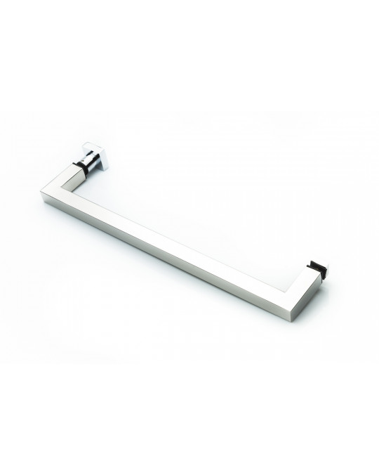 Square Towel Rail (300mm) with Square back knob